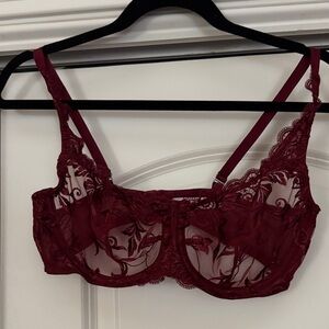 Soma Burgundy Lace Bra